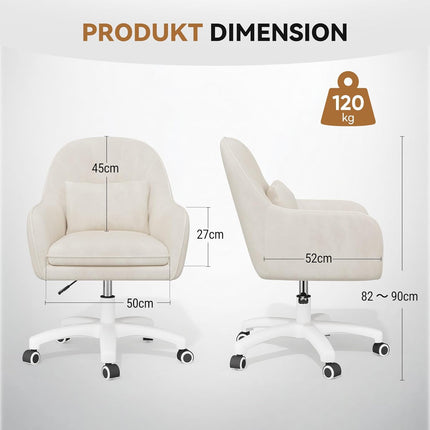 Adjustable Height Office Chair Vanity Swivel Chair
