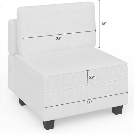 37" Armchair with Pillows