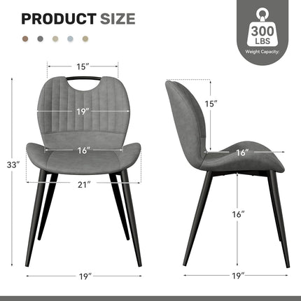 PU Material Dining Chairs Set of 6