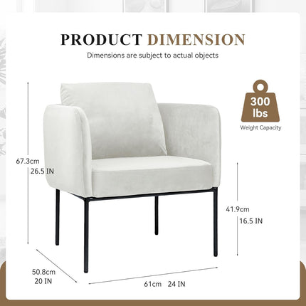Modern Accent Chair with Soft Back Sofa Chair