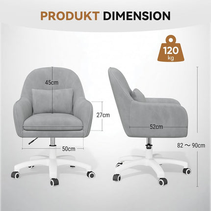 Adjustable Height Office Chair Vanity Swivel Chair