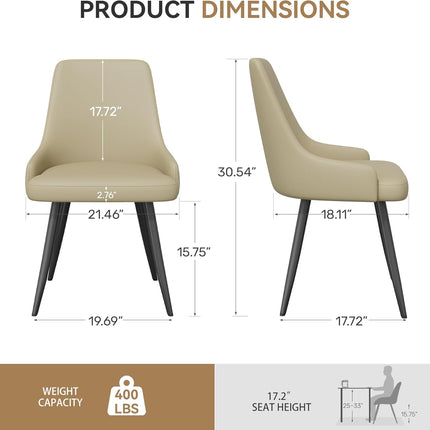 Modern Thick Cushion Dining Chairs Set of 6