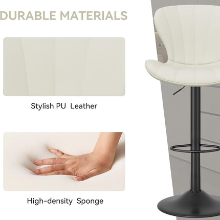Modern Swivel Bar Chairs Set of 4