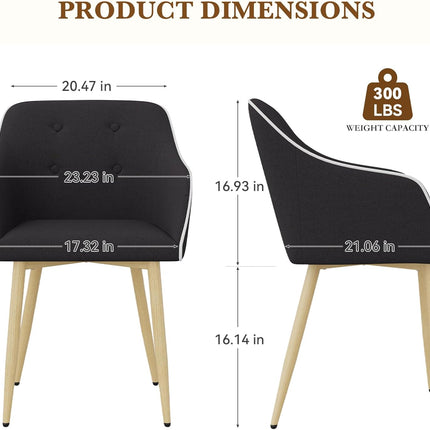 Mid-Century Modern Dining Chairs Set of 2