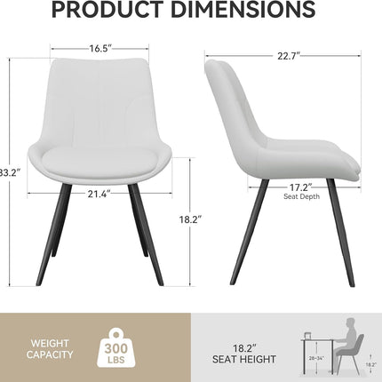 Upholstered Dining Chairs Set of 2