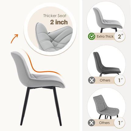 Mid Century Modern Kitchen Dining Chairs Set of 2