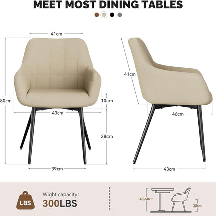 Modern Comfy Dining Chairs Set of 2
