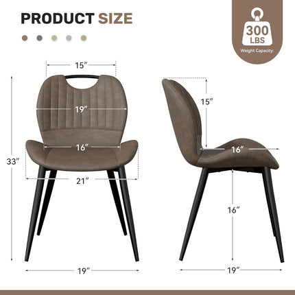 PU Material Dining Chairs Set of 6
