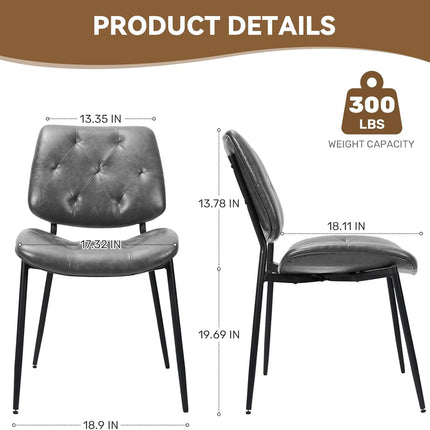 Mid-Century Modern Dining Chairs Set of 2