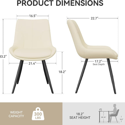 Upholstered Dining Chairs Set of 2