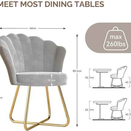 Modern Petal Backrest Accent Chair
