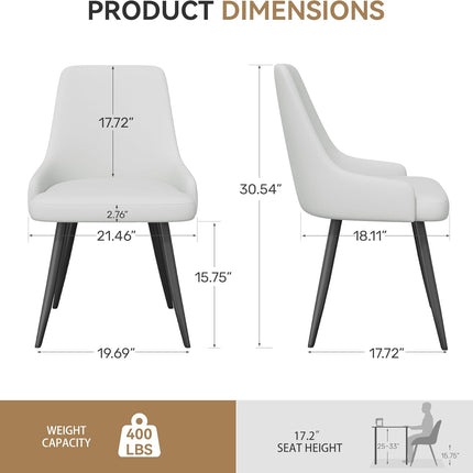 Modern Thick Cushion Dining Chairs Set of 6