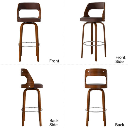 30” Seat Height Swivel Bar Stools Set of 4