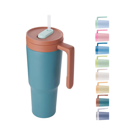 40oz Triple-Insulated Stainless Steel Tumbler with Straw & Infuser