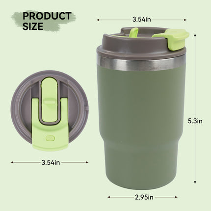 16oz Stainless Steel Vacuum Coffee Tumbler Leak-Proof with Lid