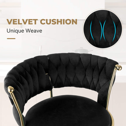 Velvet Swivel Adjustable Counter Height Bar Stools Set of 4