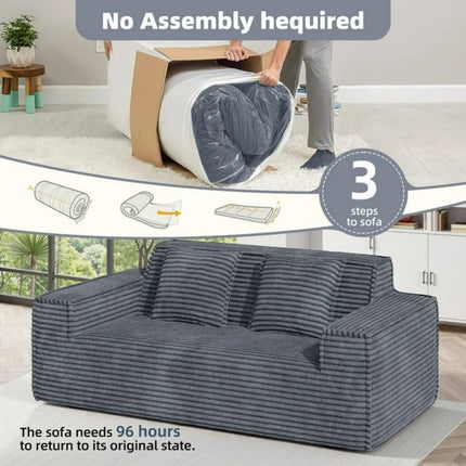 75" Corduroy Loveseat Sofa