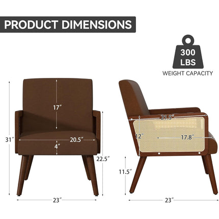 Rattan Arm Chair Accent Chair for Living Room