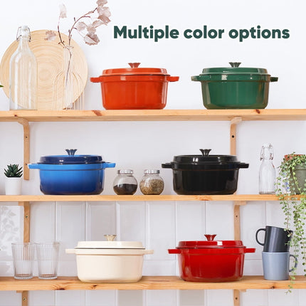 6.5 QT Enameled Cast Iron Dutch Oven with Lid