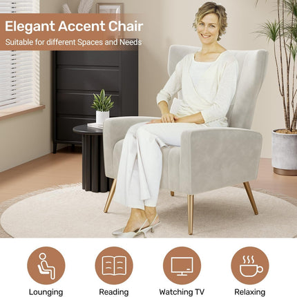 Upholstered Sofa Chair with Lumbar Pillow