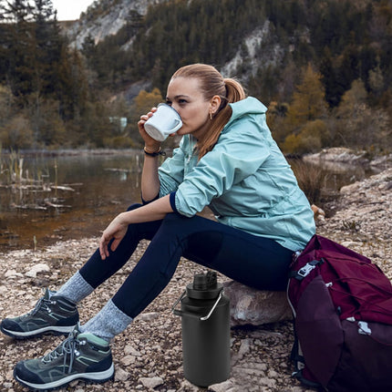 128oz Stainless Steel Insulated Gallon Water Bottle Leak-Proof Sweat-Free