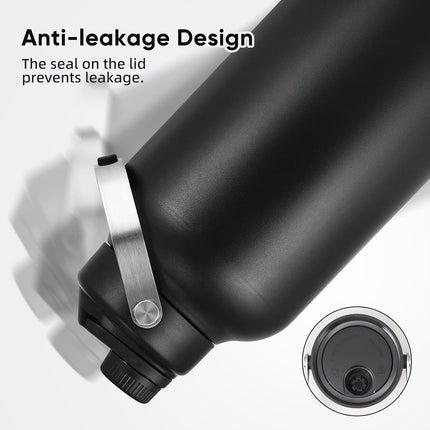 128oz Stainless Steel Insulated Water Jug Leak-Proof with Handle