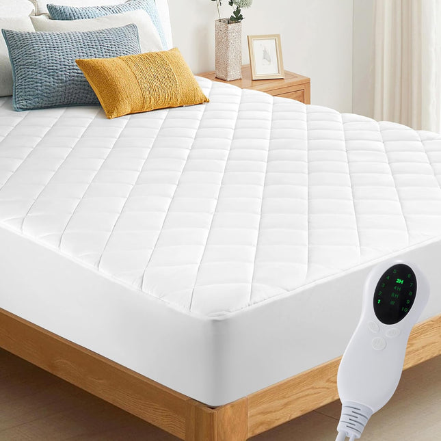 Full-Size Heated Mattress Pad 10 Heat Settings Auto Shut-Off