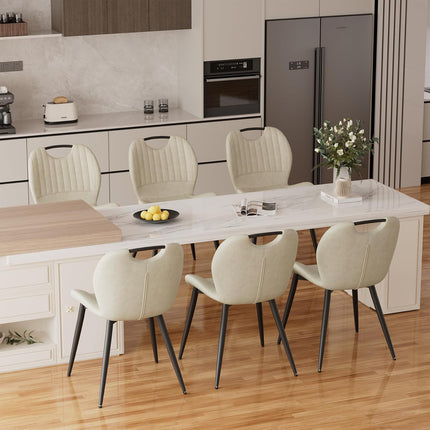 PU Material Dining Chairs Set of 6