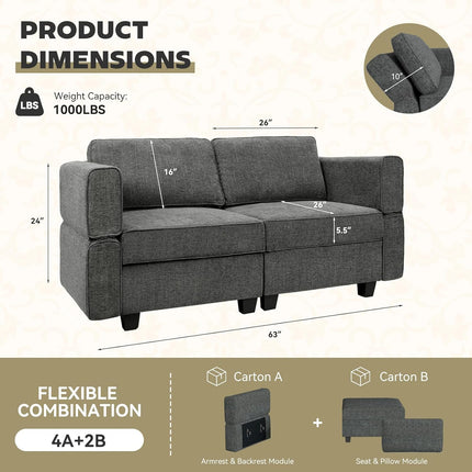 37" Armchair with Pillows