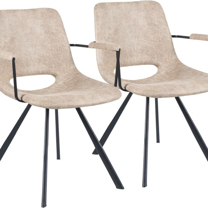 Leather Dining Chairs Set of 2
