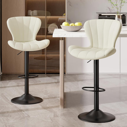 Modern Swivel Bar Chairs Set of 4