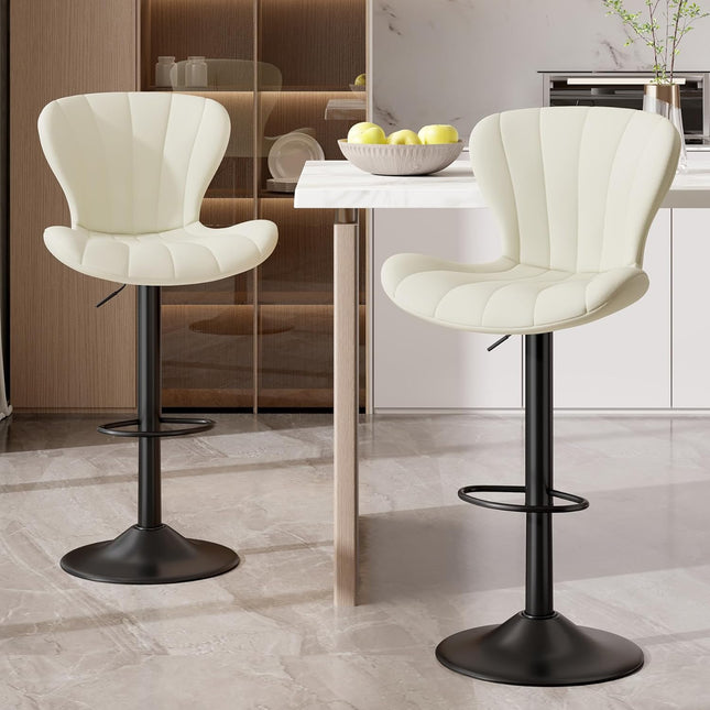 Modern Swivel Bar Chairs Set of 4