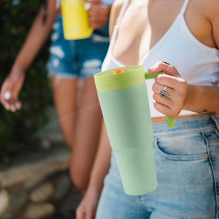 40oz Triple-Insulated Stainless Steel Tumbler with Straw & Infuser