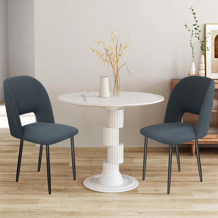 Corduroy Fabric Simple Style Dining Chair Set of 4