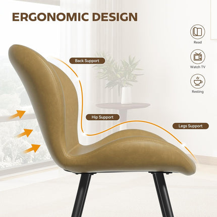 Modern Minimalist Dining Chairs with Metal Legs Set of 6