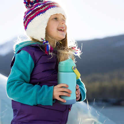 Stainless Steel Kids Insulated Bottles 2-Pack, Leak-Proof with Straw