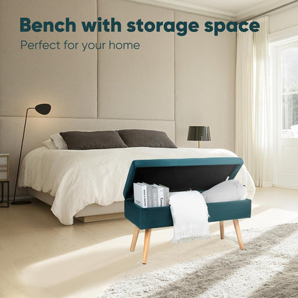 Shoe Bench with Cushion and Storage Function