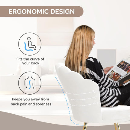 Modern Petal Backrest Accent Chair
