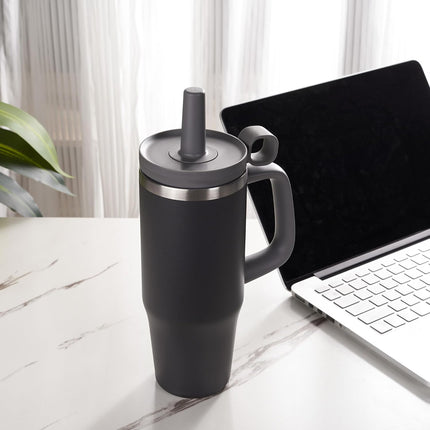 32oz Stainless Steel Water Bottle Insulated Leak-Proof with Straw & Handle