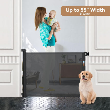 Adjustable 0-180cm Safety Gate for Stairs Doors Pets & Kids