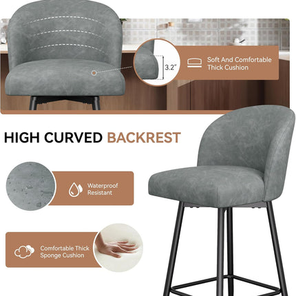 Counter Height Swivel Bar Stools Set of 4