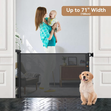 Adjustable 0-180cm Safety Gate for Stairs Doors Pets & Kids