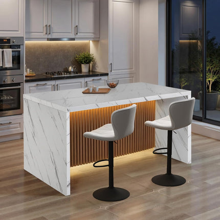 63" Large Modern Rectangle Dining Table for 4-6 People