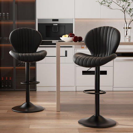 Modern Swivel Bar Chairs Set of 4