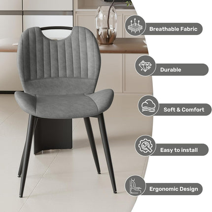 PU Material Dining Chairs Set of 6
