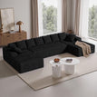 Black / U-Shape-Corduroy Fabric