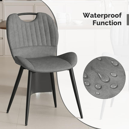 PU Material Dining Chairs Set of 6