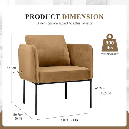 Modern Accent Chair with Soft Back Sofa Chair