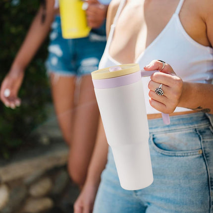 40oz Triple-Insulated Stainless Steel Tumbler with Straw & Infuser
