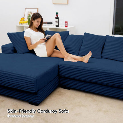 111‘’ Sectional Cloud Couches with L Shaped Chaise